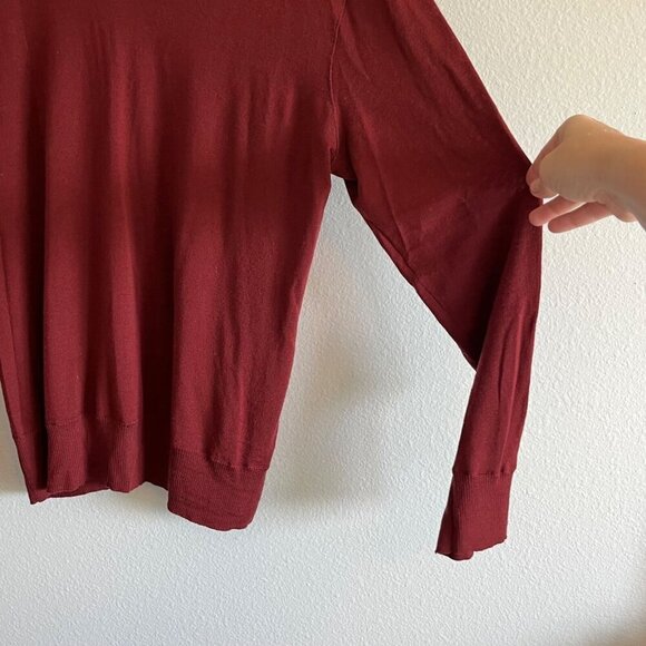 John Varvatos 100% Merino Wool V-Neck Sweater Red Rust Long Sleeve Size‎ XL - Picture 2 of 12